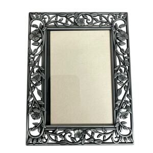 Decorel Silver Pewter Floral Frame 3 x 4 Photo Frame